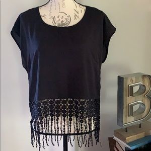 Anthropologie Fringe Shirt